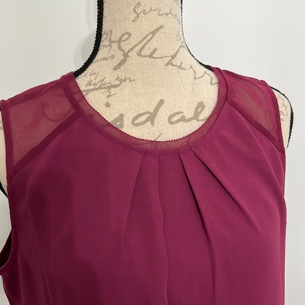 Soft Surroundings PM purple Blouse Tank top Zipper on the back - Picture 3 of 8